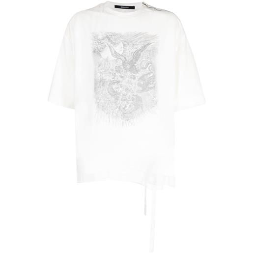 SONGZIO t-shirt ghost inferno con strato in tulle - bianco