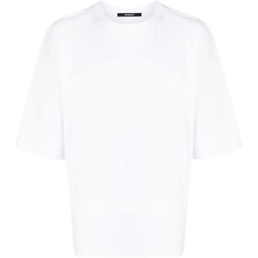 SONGZIO t-shirt narcisse a strati - bianco