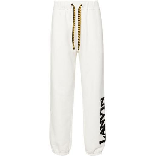 Lanvin pantaloni sportivi con ricamo x future - bianco