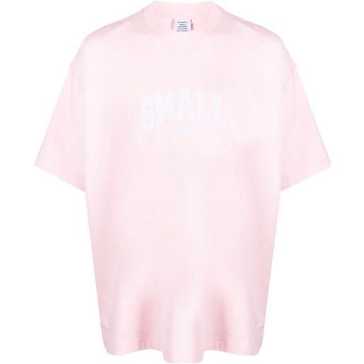 VETEMENTS t-shirt con ricamo - rosa