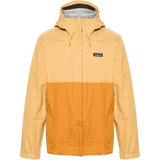 Patagonia giacca con cappuccio torrentshell 3l - giallo