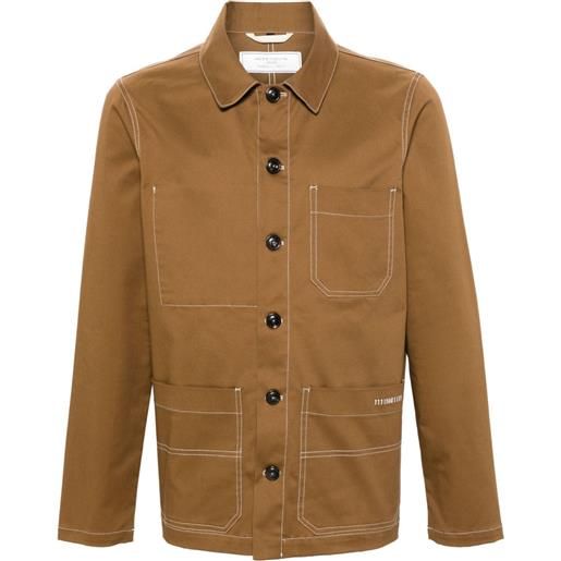 Société Anonyme giacca-camicia work in twill - marrone
