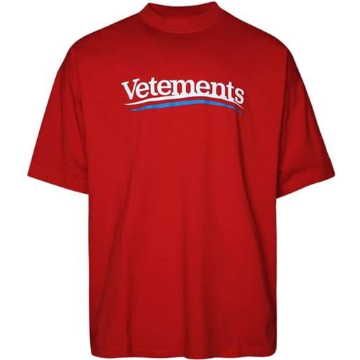 VETEMENTS t-shirt campaign con stampa - rosso