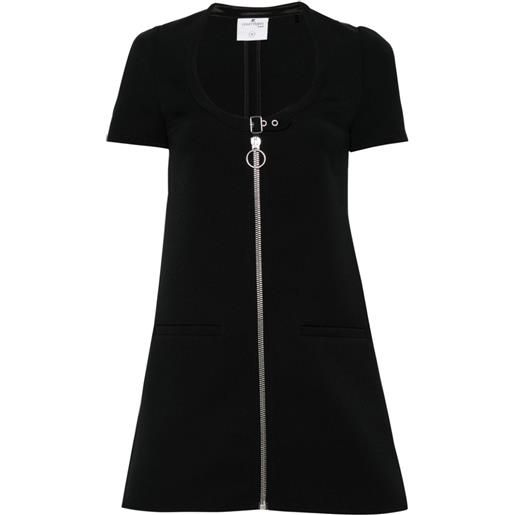 Courrèges abito corto holistic con fibbia - nero