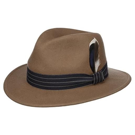Stetson cappello in lana norborne traveller donna/uomo - outdoor autunno/inverno - xl (60-61 cm) marrone chiaro