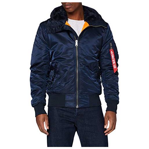Alpha industries 1 giacca bomber con cappuccio da uomo, rep. Blue, xxl