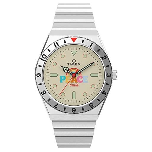Timex orologio analogico al quarzo da uomo con cinturino in acciaio inossidabile tw2v25800
