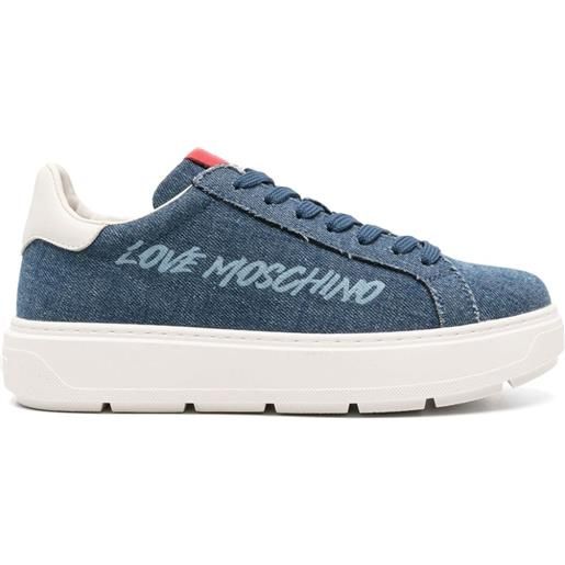 Love Moschino sneakers chunky denim - blu
