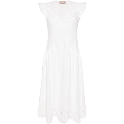 TWINSET abito midi kleid - bianco