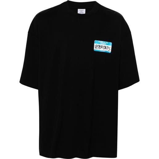 VETEMENTS t-shirt my name is vetements - nero