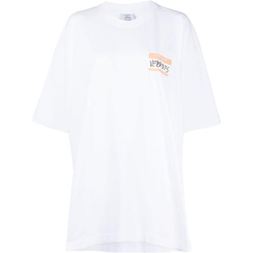 VETEMENTS t-shirt con stampa - bianco