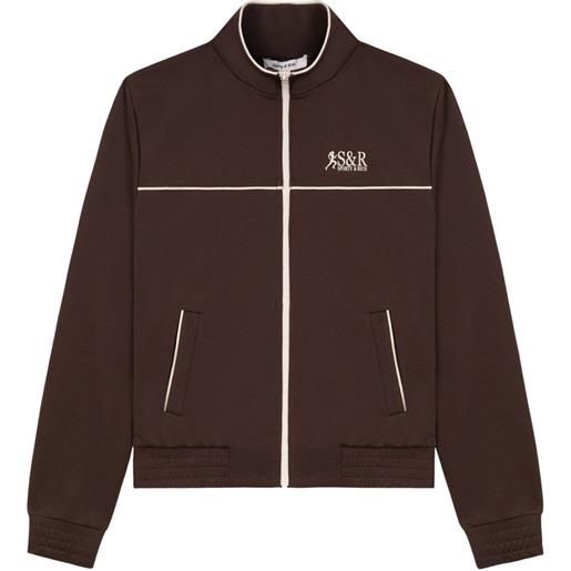 Sporty & Rich giacca sportiva action con stampa - marrone