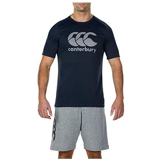 Canterbury vapo. Dri large logo training t-shirt, uomo, blu navy, l