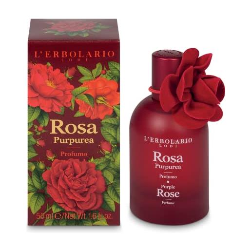 L'Erbolario profumo donna rosa purpurea, fragranza femminile e moderna, fragranza da donna, eau de parfum donna, formato 50ml
