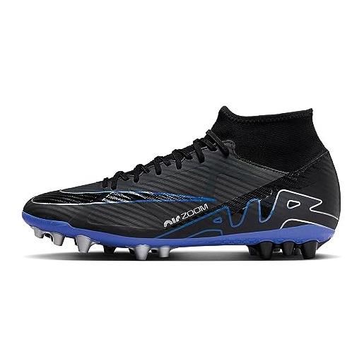 Nike zoom superfly 9 academy, scarpe da calcio uomo, black/chrome-hyper royal, 38.5 eu