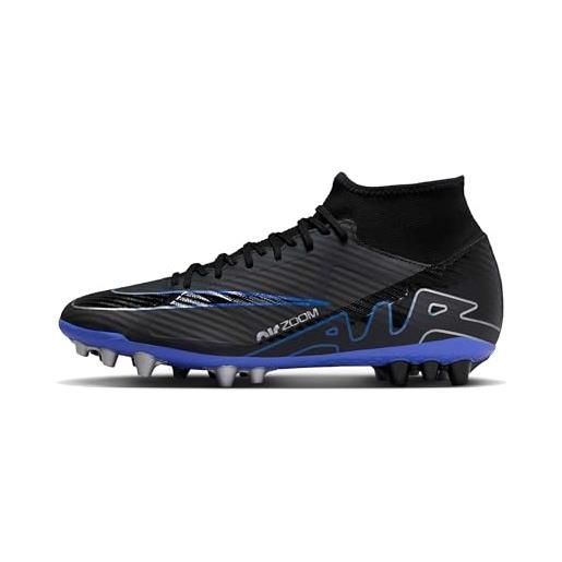Nike zoom superfly 9 academy, scarpe da calcio uomo, black/chrome-hyper royal, 38.5 eu
