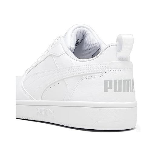 PUMA unisex rebound v6 low scarpe da ginnastica, puma white puma black puma black, 44 eu