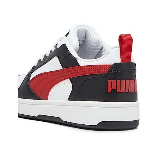 PUMA unisex rebound v6 low scarpe da ginnastica, puma white puma black puma white, 44 eu