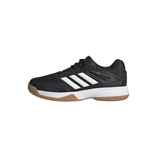 adidas speedcourt, scarpe unisex - bambini e ragazzi, ftwr white core black gum10, 35.5 eu