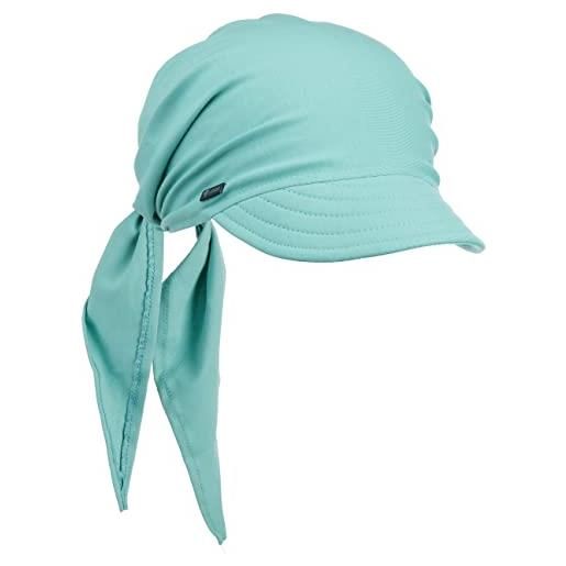 LIPODO bandana con visiera donna - made in italy cappellino estivo berretto cotton cap primavera/estate - taglia unica verde menta