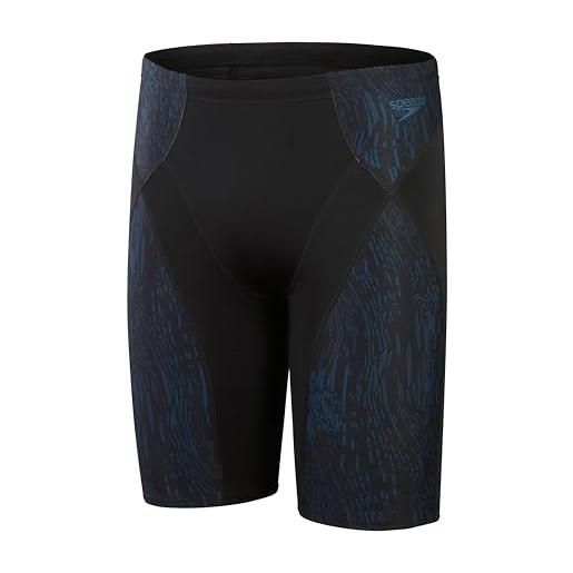 Speedo end+ max compression jammer, nero/blu, 34 uomo