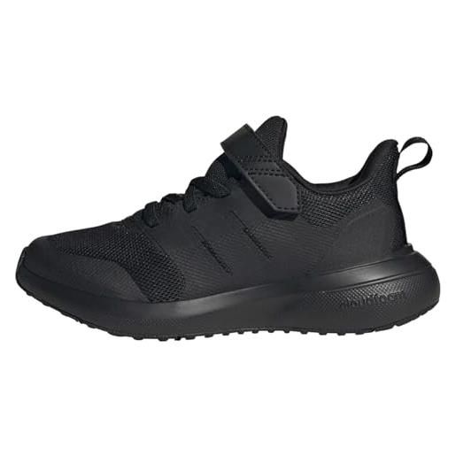 adidas fortarun 2.0 cloudfoam elastic lace top strap, sneakers, unisex - bambini e ragazzi, core black core black carbon, 30 eu
