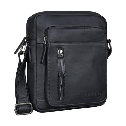 STILORD 'dain' borsa a tracolla uomo in pelle vera, crossbody vintage, custodia tablet, shoulder bag cuoio, colore: luino - marrone