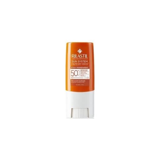 Rilastil sun system stick solare labbra spf50+ trasparente protezione solare alta 8.5 ml