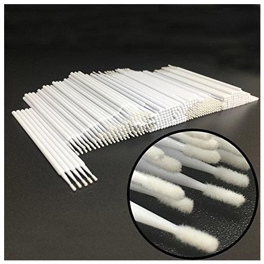 AIVIAI micro applicatori usa e getta per extension ciglia, pennelli per trucco, dentale, cura orale, 400 pezzi (bianco)
