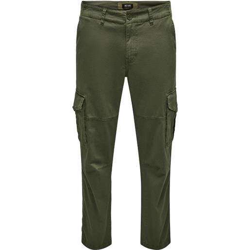 Only & Sons onsdean life tap cargo 0032 pantalone noos olive night uomo