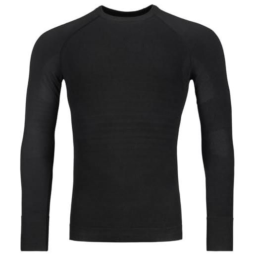 Ortovox 230 competition long sleeve m, t-shirt uomo, black raven
