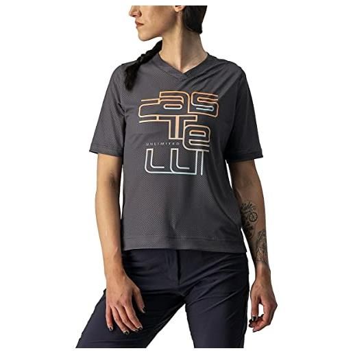 Castelli trail tech w tee, t-shirt donna, dark gray