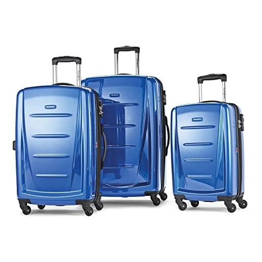 Samsonite winfield 2 - bagaglio rigido con ruote girevoli, blu nordico. , 3-piece set (20/24/28), winfield 2 - bagaglio rigido con filatori