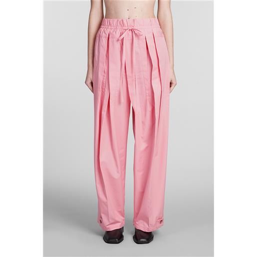 Jil Sander pantalone in cotone rosa