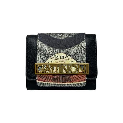 Gattinoni portafoglio con patta piccolo buckle begb98112wvw nero