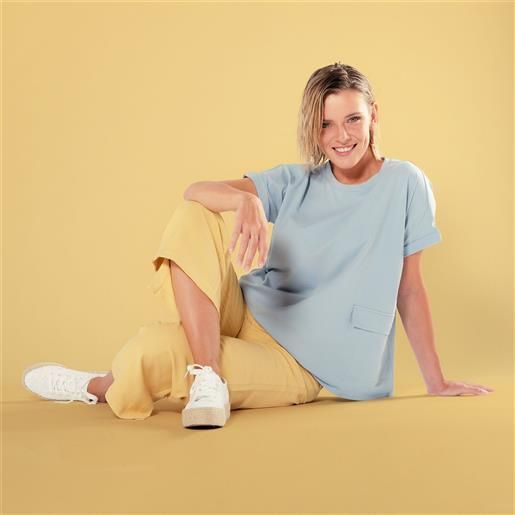 Wynne Layers t-shirt a scatola in cotone con tasca laterale