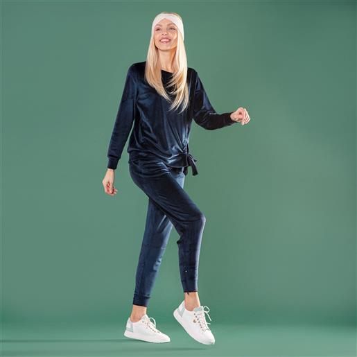 Modern Soul by AnyBody pantaloni jogger in velluto con zip alla caviglia
