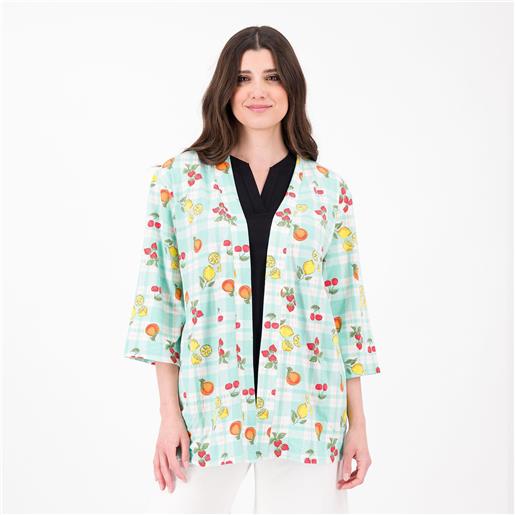 Cuddl Duds cardigan in cotone e viscosa linea a kimono