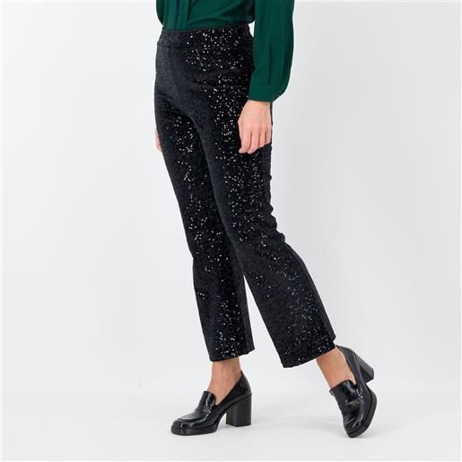 Caterina Lancini pantaloni in velluto con paillettes