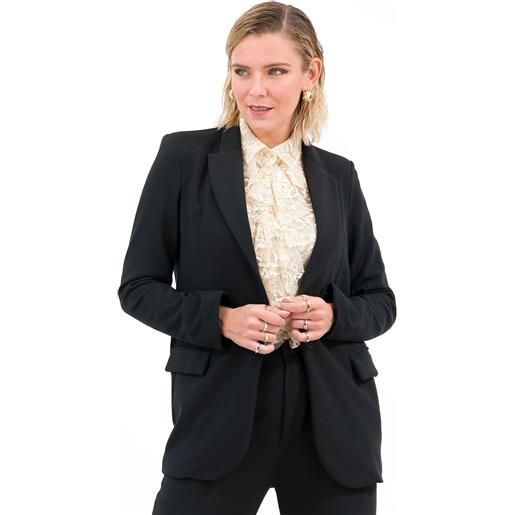 Mood Atelier blazer in tessuto crêpe stretch con collo a lancia