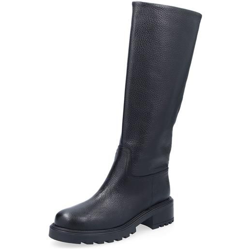 Galieti stivali in pelle bottalata con zip tacco 4,5cm