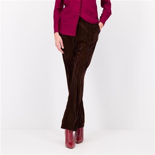 Caterina Lancini pantaloni in velluto froissé