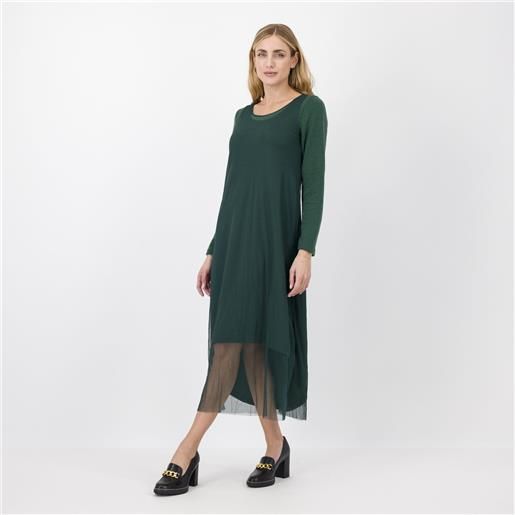 Caterina Lancini abito in maglia con sottoveste in tulle
