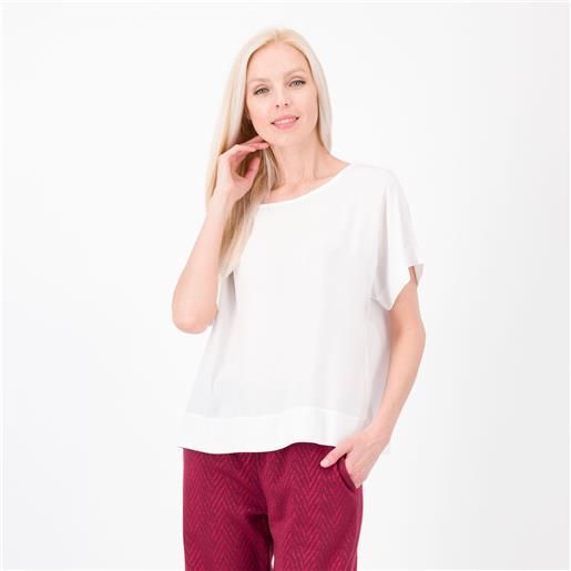 Enjoy blusa in georgette di viscosa a manica corta