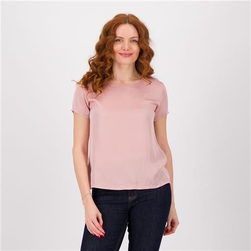 Enjoy blusa in raso con scollo in georgette