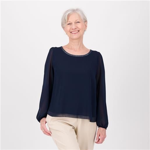 SottoMarino blusa con scollo profilato luccicante