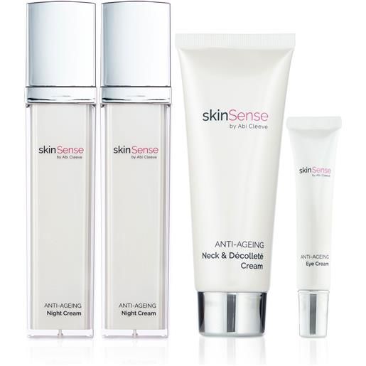 SkinSense 4 prodotti viso linea anti-ageing con pochette