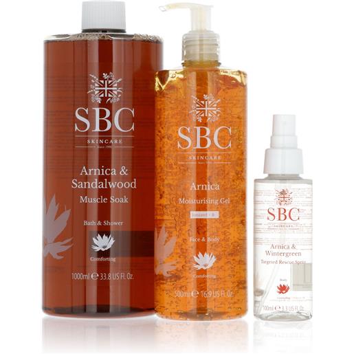 SBC arnica collection: bagnoschiuma + gel idratante + spray corpo