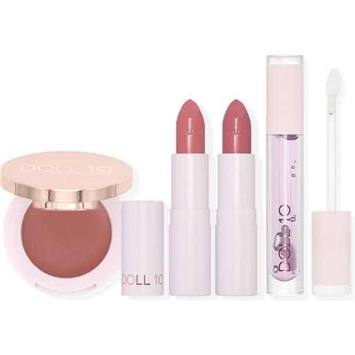 Doll10 4 prodotti: 2 rossetti, gloss e blush in crema