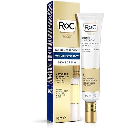 RoC retinol correxion wrinkle correct crema notte con retinolo